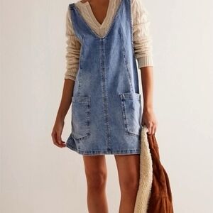 We The Free Mini Denim Dress Size L